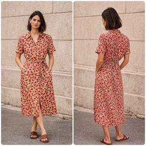 New! A.P.C. Drew Floral Midi Shirt Dress 🌻 Medium